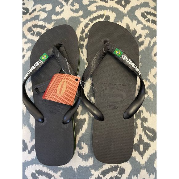 Havaianas Unisex Adult 10-11 Brazil Logo Flip Flop Sandals New - Picture 1 of 7